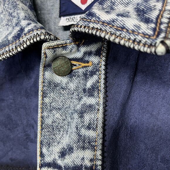 VTG PEPE JEANS LONDON Jacket Men L Blue Acid Wash Denim Trucker Hong Kong 2172 - Picture 14 of 16